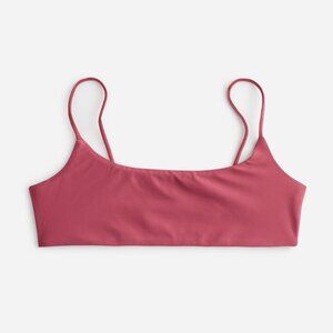 NWT Madewell x Jade Swim Muse Scoop Bikini Top Womens L Berry NV908